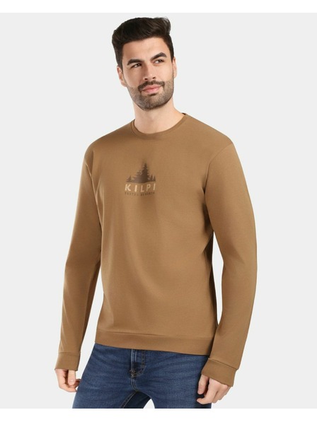 Kilpi Pánske bavlnené tričko s dlhým rukávom Kilpi BASE-M Hnedá