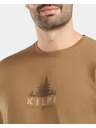 Kilpi Pánske bavlnené tričko s dlhým rukávom Kilpi BASE-M Hnedá