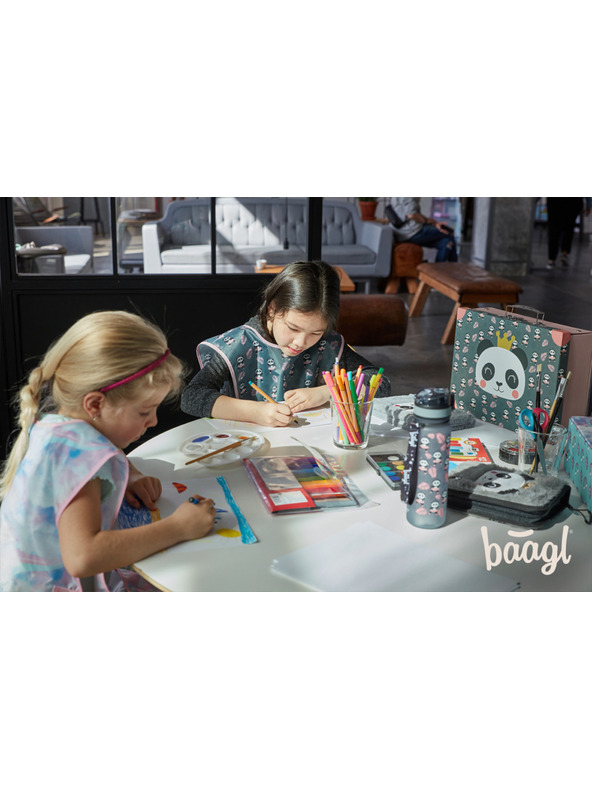 BAAGL  BAAGL SET 5 Zippy Panda: aktovka, penal, vrecko, zástena, peňaženka