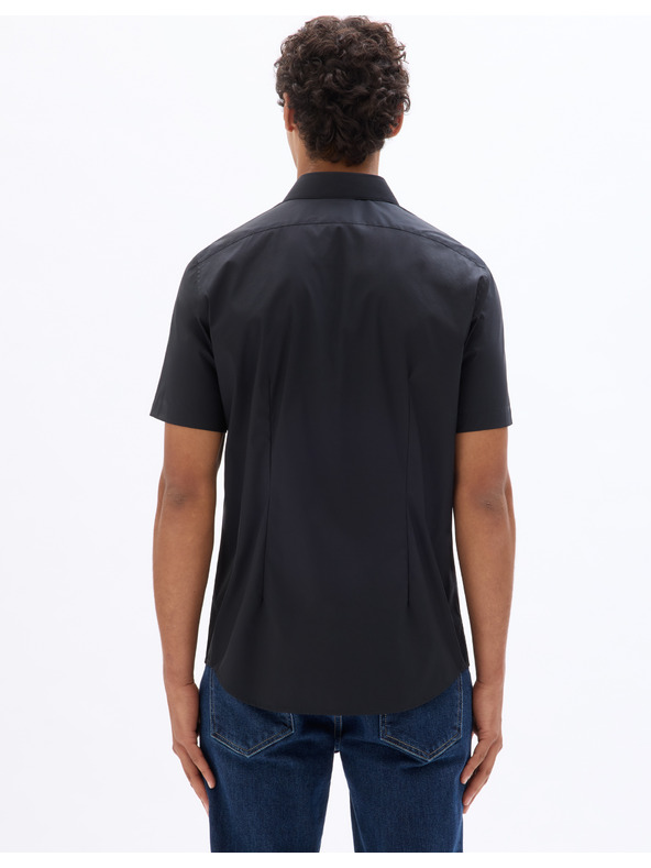 Celio Čierne pánske tričko s krátkym rukávom Celio Daslim