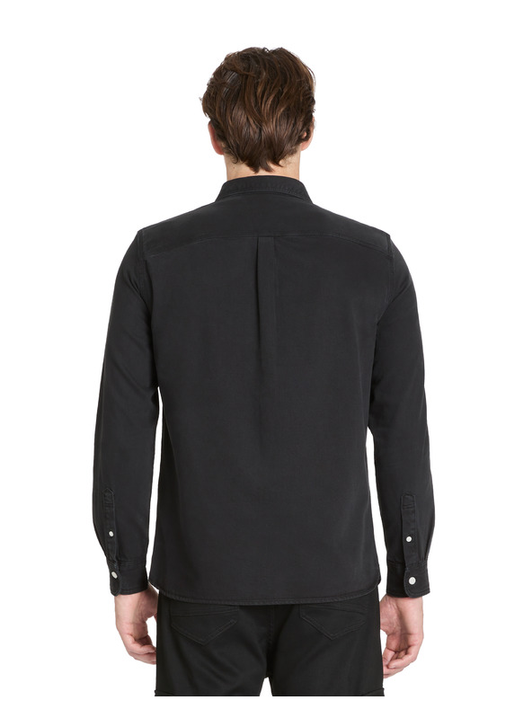 Celio Čierne pánske bavlnené tričko Celio Janime