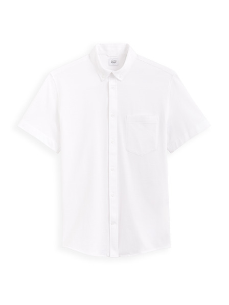 Celio Biela pánska košeľa s krátkym rukávom Celio Barik