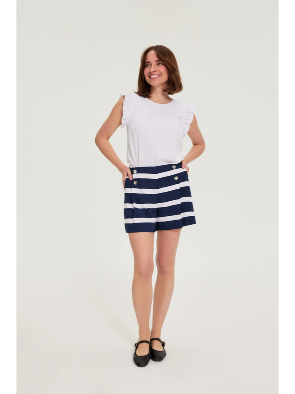 Moodo Košeľa s voľánmi biela Moodo