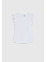 Moodo Košeľa s voľánmi biela Moodo