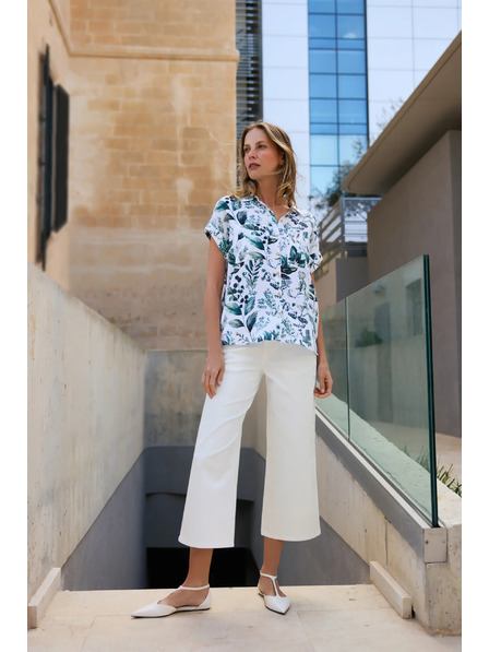 Moodo Biela viskózová košeľa Moodo