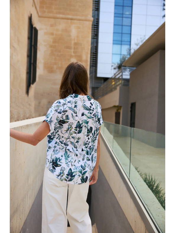 Moodo Biela viskózová košeľa Moodo