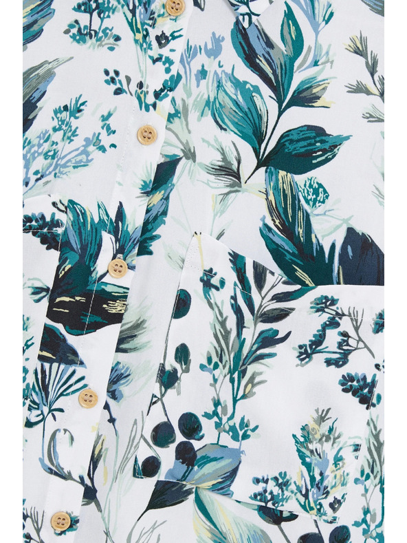 Moodo Biela viskózová košeľa Moodo