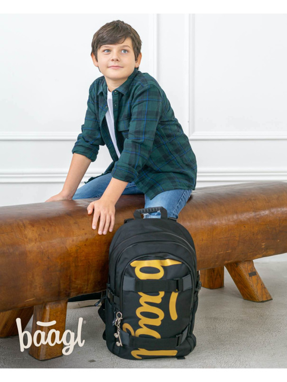 BAAGL  BAAGL SET 5 Skate Gold: batoh, penál, sáčok, ľadvinka, obal na notebook