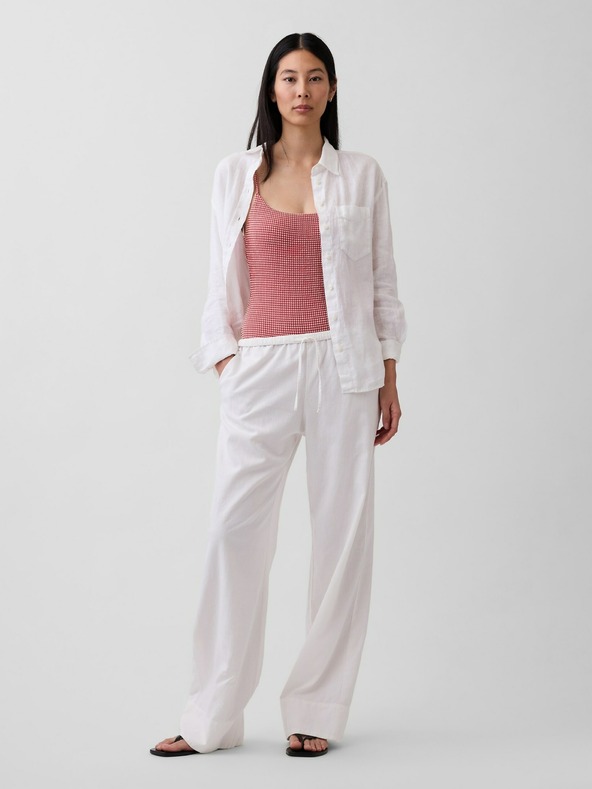 GAP Ľanová oversize košeľa GAP