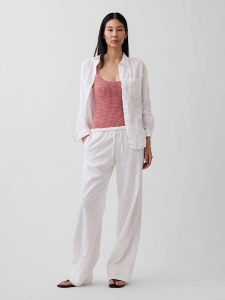 GAP Ľanová oversize košeľa GAP