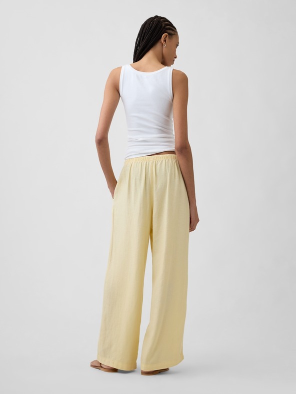 GAP Ľanové nohavice Wide-Leg GAP