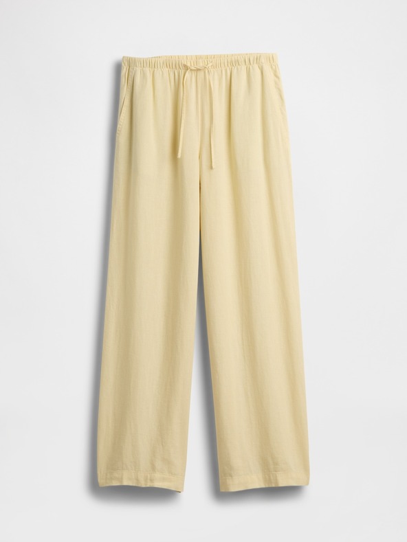 GAP Ľanové nohavice Wide-Leg GAP