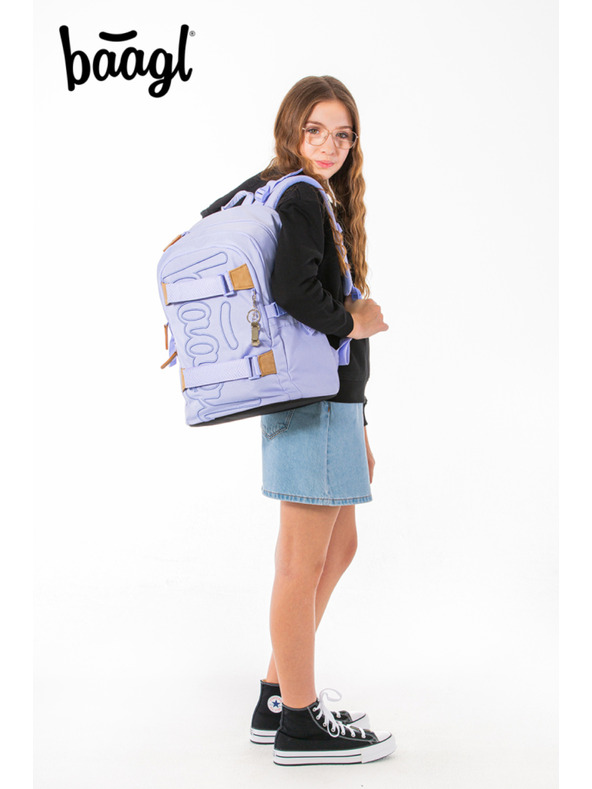 BAAGL  BAAGL 3 SET Skate Lilac: batoh, penal, vrecko