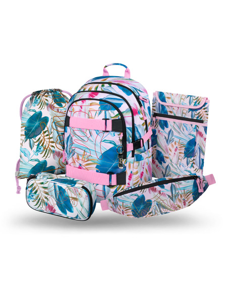 BAAGL  BAAGL SET 5 Skate Leafs: batoh, penal, vrecko, ledvinka, obal na notebook