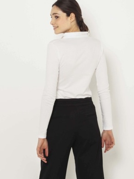 CAMAIEU Biele tričko s golierom