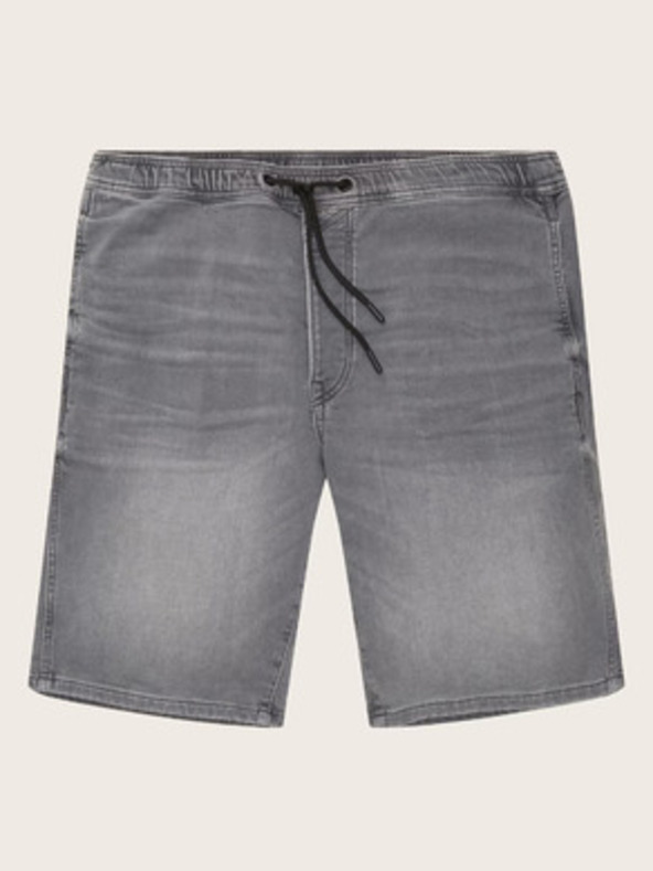 Tom Tailor Denim Šedé pánske džínsové šortky Tom Tailor Denim