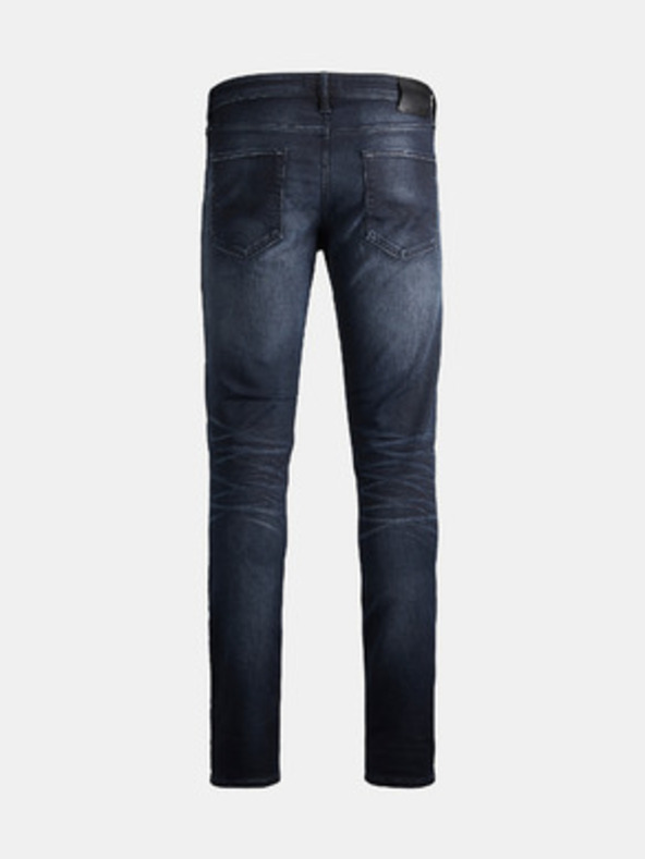 Jack & Jones Tmavo modré slim fit džínsy s vyšívacím efektom