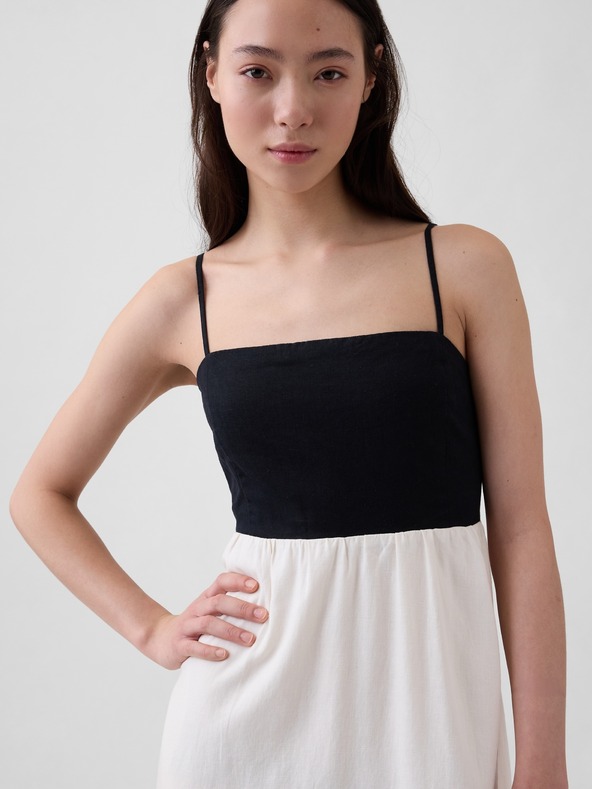 GAP Ľanové maxi šaty GAP