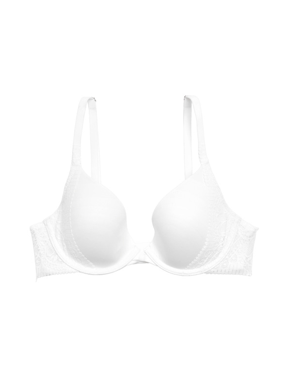 Marks & Spencer Hladká dekoltová podprsenka Body Soft™ s kostícami, veľ. A–E Marks & Spencer biela