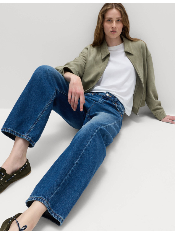 Marks & Spencer Rovné džínsy so stredne vysokým sedom Marks & Spencer námorná modrá