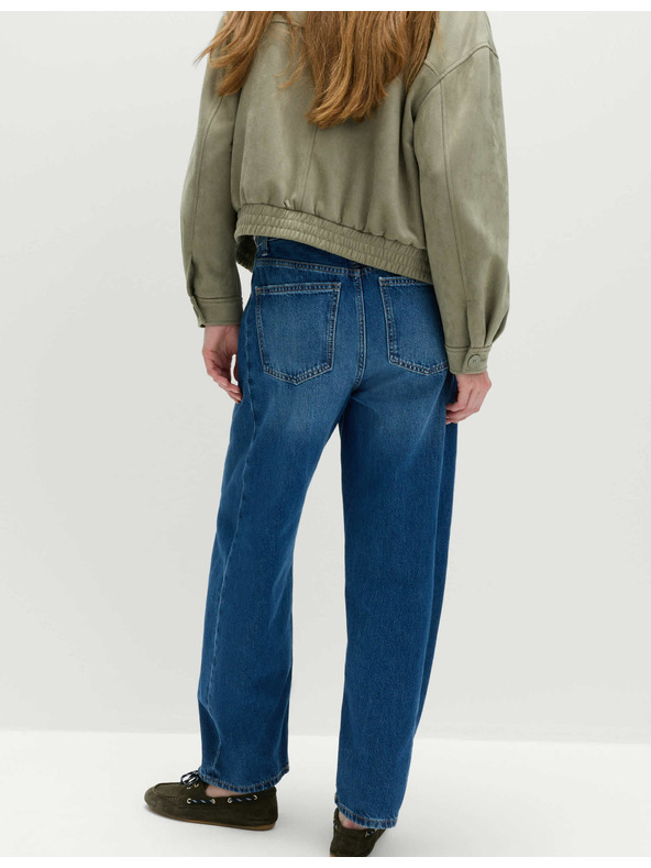 Marks & Spencer Rovné džínsy so stredne vysokým sedom Marks & Spencer námorná modrá