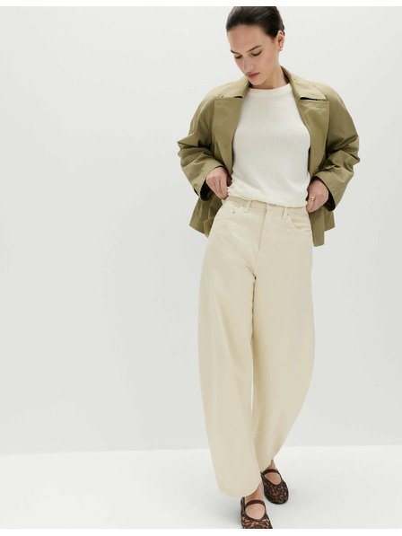 Marks & Spencer Rovné džínsy so stredne vysokým sedom Marks & Spencer smotanová