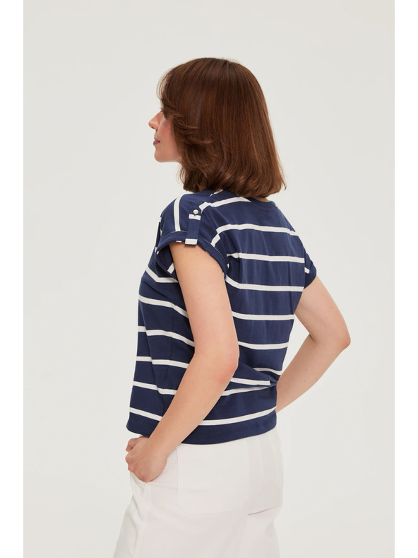 Moodo Halenka s pruhmi tmavo modrá Moodo