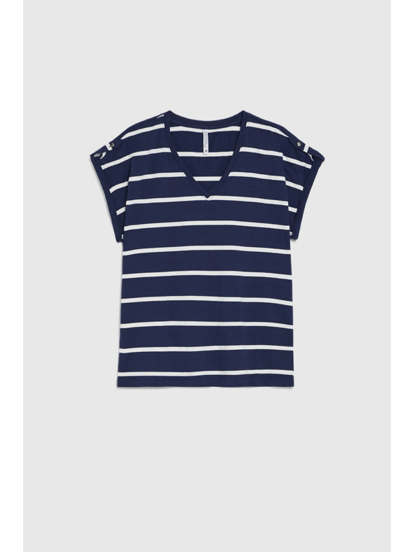 Moodo Halenka s pruhmi tmavo modrá Moodo