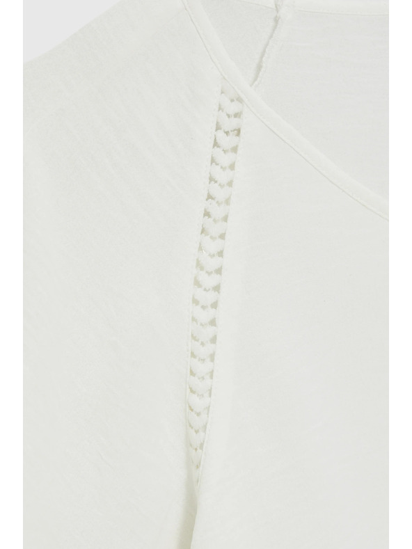 Moodo Košeľa so širokými rukávmi biela Moodo