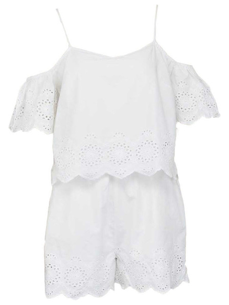 CAMAIEU Biely kombinéza CAMAIEU