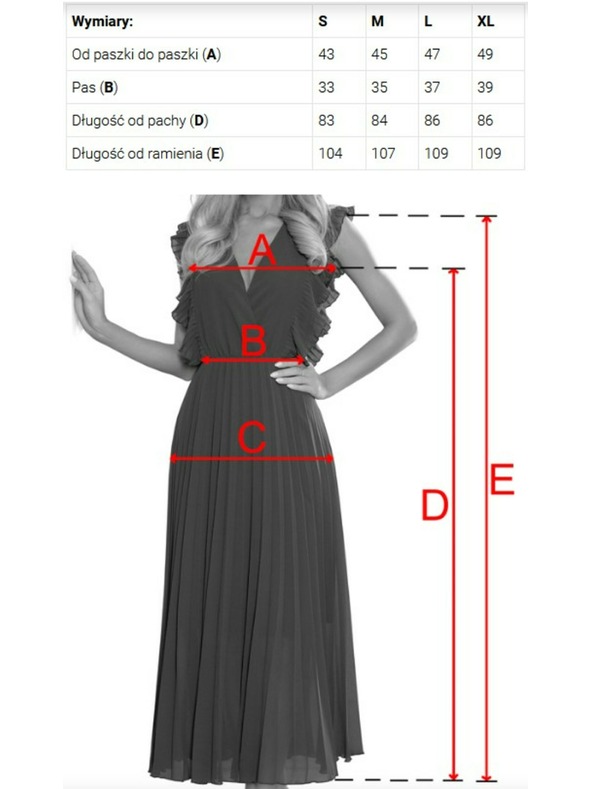 numoco Šifónové šaty s čipkovým výstrihom - modré Numoco LINDA