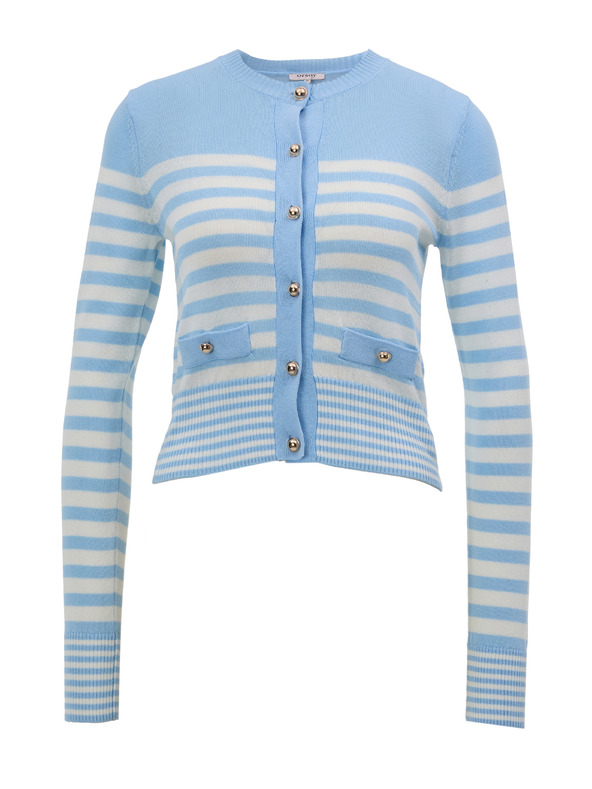 Orsay Svetlomodrý pruhovaný dámsky kardigan ORSAY