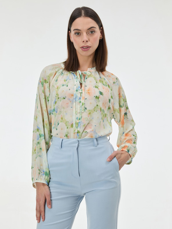 Orsay Svetlozelená vzorovaná dámska blúzka ORSAY
