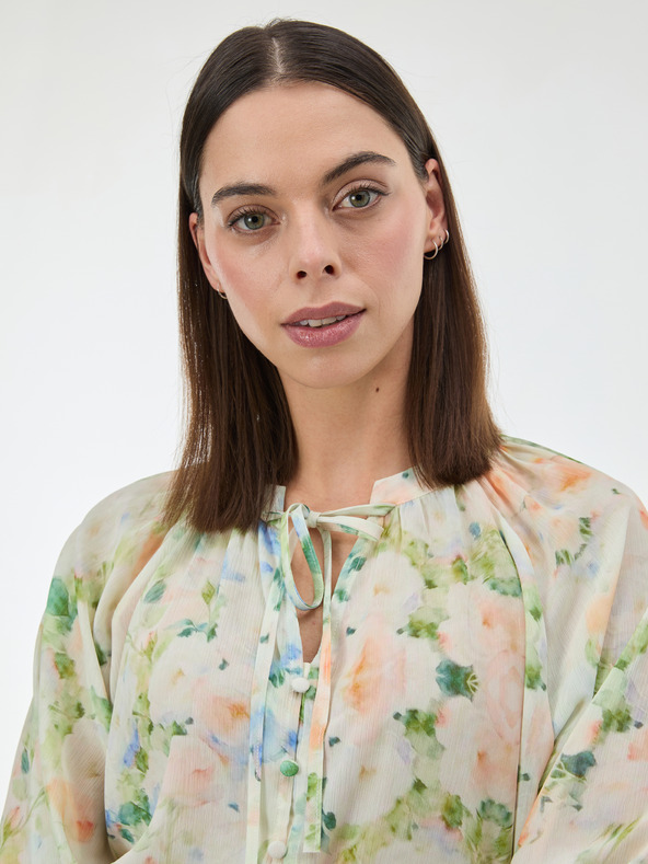 Orsay Svetlozelená vzorovaná dámska blúzka ORSAY