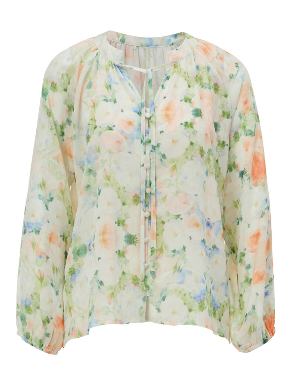 Orsay Svetlozelená vzorovaná dámska blúzka ORSAY