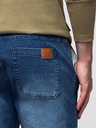 Ombre Clothing Pánske džínsové nohavice JOGGERS s pracím efektom - modré V2 OM-PADJ-0267 Ombre Clothing
