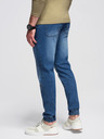 Ombre Clothing Pánske džínsové nohavice JOGGERS s pracím efektom - modré V2 OM-PADJ-0267 Ombre Clothing