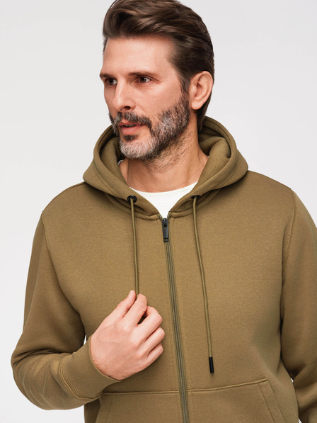 Ombre Clothing Pánska bavlnená elastická mikina BASIC Ombre Clothing