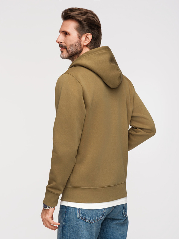 Ombre Clothing Pánska bavlnená elastická mikina BASIC Ombre Clothing