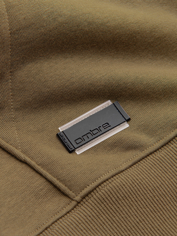 Ombre Clothing Pánska bavlnená elastická mikina BASIC Ombre Clothing