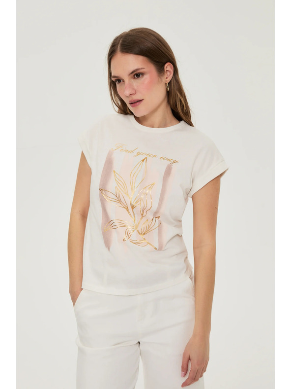 Moodo Halenka s potlačou biela Moodo