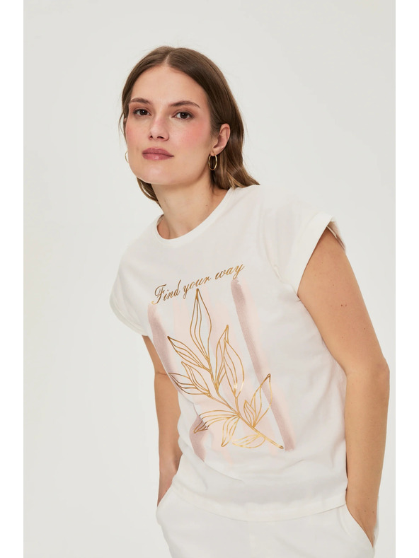 Moodo Halenka s potlačou biela Moodo