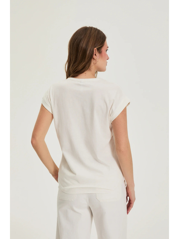 Moodo Halenka s potlačou biela Moodo