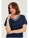 Moodo Košeľa s V výstrihom tmavo modrá Moodo