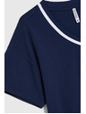 Moodo Košeľa s V výstrihom tmavo modrá Moodo