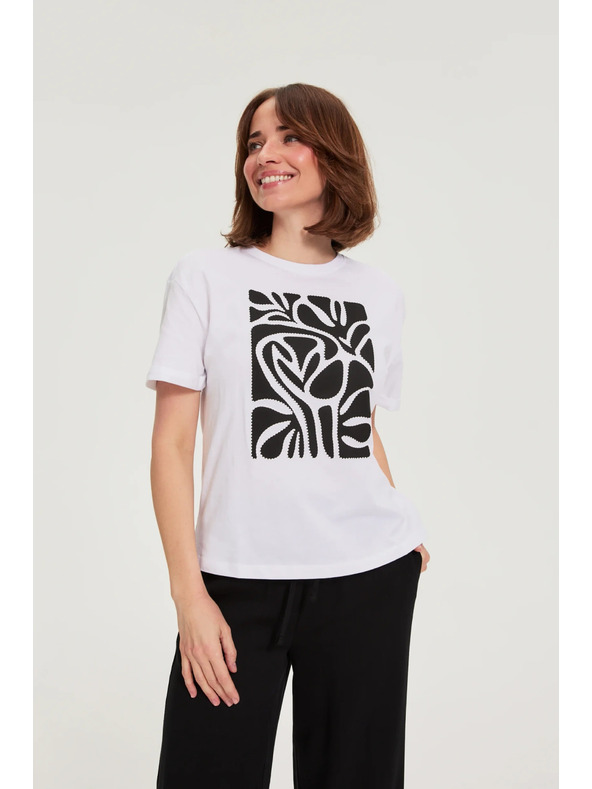 Moodo Halenka s potlačou biela Moodo