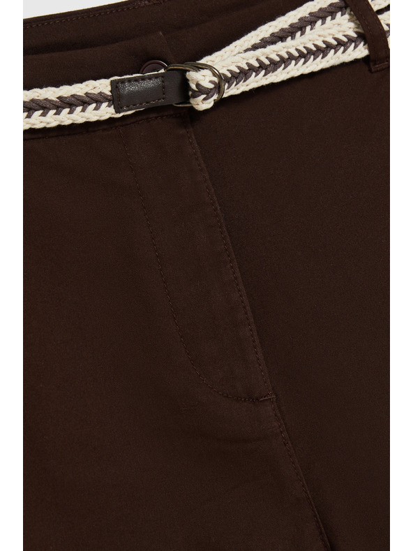 Moodo Bavlnené šortky hnedé Moodo