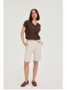 Moodo Bavlnené šortky béžové Moodo
