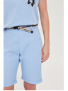 Moodo Bavlnené šortky nebesky modré Moodo