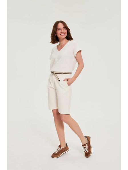 Moodo Bavlnené šortky biele Moodo